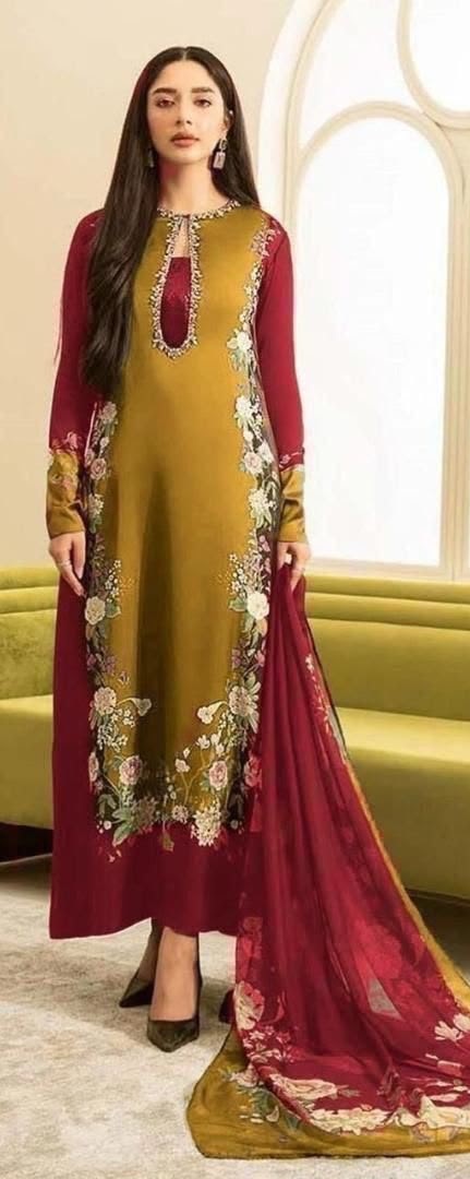 Shamooz Silk 3 Piece Unstitched Suit - Digital Printed Silk ART-031