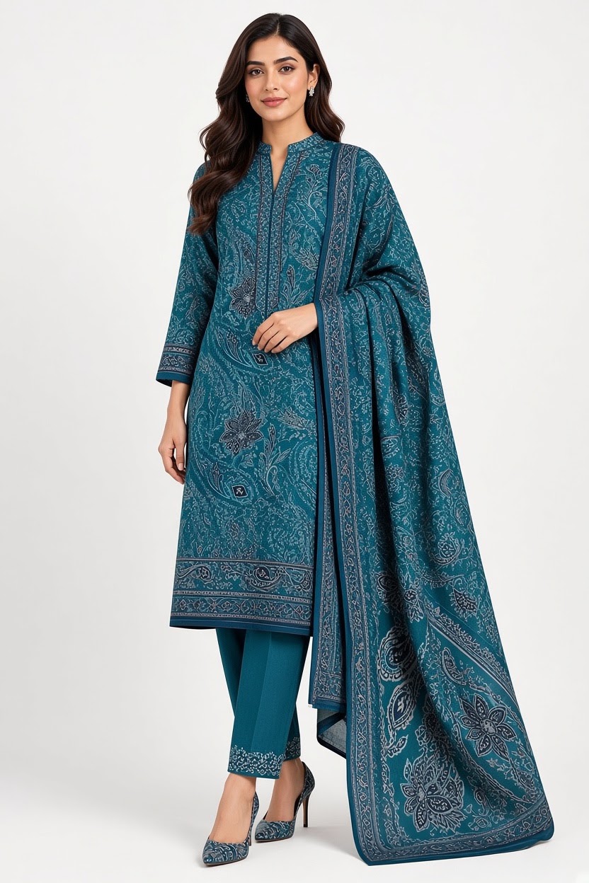 3 Piece Unstitched Printed Khaddar ART-04